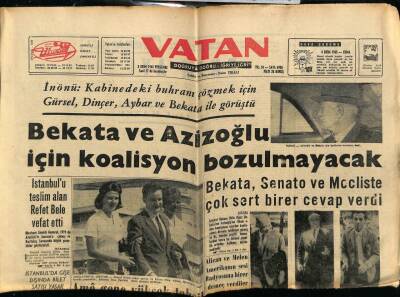 Vatan Gazetesi 3 Ekim 1963 - Bin Bella Halkını Silahlandırıyor GZ78730 - 1
