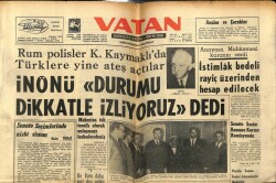 Vatan Gazetesi 3 Nisan 1964 - Rum Polisler Kaymaklıda Türklere Ateş Açtılar GZ78809 - 1