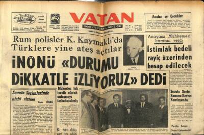 Vatan Gazetesi 3 Nisan 1964 - Rum Polisler Kaymaklıda Türklere Ateş Açtılar GZ78809 - 1