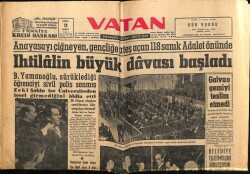 Vatan Gazetesi 3 Şubat 1961 - İhtilalin Büyük Davası Başladı GZ64627 - 1