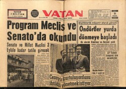 Vatan Gazetesi 3 Temmuz 1962 - Program Meclis Ve Senatoda Okundu GZ66098 - 1