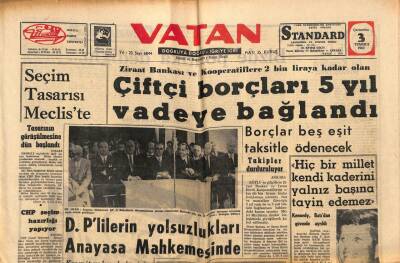 Vatan Gazetesi 3 Temmuz 1963 - DPlilerin Yolsuzlukları Anayasa Mahkemesinde GZ90498 - 1
