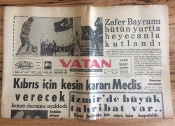 Vatan Gazetesi 30 Ağustos 1964 - Makarios Nasırla Anlaşmaya Vardı GZ72720 - 2