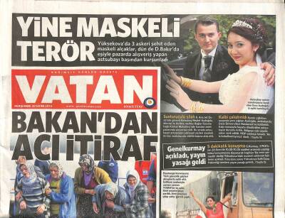 Vatan Gazetesi 30 Ekim 2014 - Erdoğan , Ermenekte Madene Girdi,Kurtarma Çalışmasına Katılan İşçilerle Konuştu GZ106689 - 1