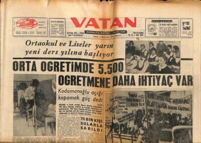 Vatan Gazetesi 30 Eylül 1963 - Kemal Satır , İftiracı Muhteris Politikacıları Tenkit Etti GZ90552 - 1