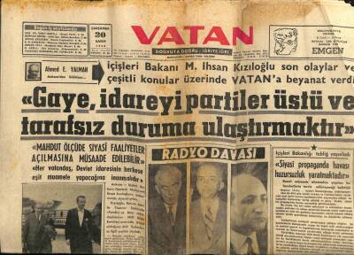 Vatan Gazetesi 30 Kasım 1960 - Bakanları Adnan Menderesi İtham Etti GZ78664 - 1