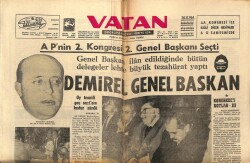 Vatan Gazetesi 30 Kasım 1964 -Süleyman Demirel Genel Başkan GZ64751 - 2