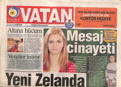 Vatan Gazetesi 30 Kasım 2005 - Eski Kainat Güzeli Hintli Aishwarya Rainin Şöhreti Dünyaya Yayıldı GZ96899 - 1