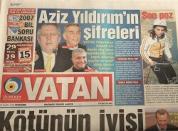 Vatan Gazetesi 30 Kasım 2006-Erdoğandan Merkele Yakın Markaj GZ45212 - 2