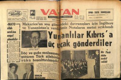 Vatan Gazetesi 30 Mayıs 1964 - Yunanlılar Kıbrısa 3 Uçak Gönderdiler GZ78812 - 1