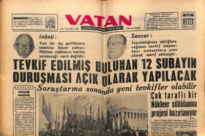 Vatan Gazetesi 30 Nisan 1963 - Karasuları Tasarısı Mecliste GZ64872 - 1
