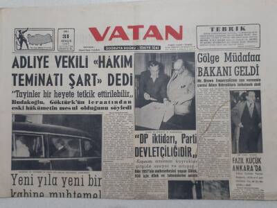 Vatan Gazetesi - 31 Aralık 1957 - Fazıl Küçük Ankarada GZ112791 - 1