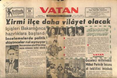 Vatan Gazetesi 31 Aralık 1958 - Yirmi İlçe Daha Vilayet Olacak GZ64677 - 2
