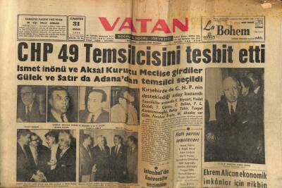 Vatan Gazetesi 31 Aralık 1960 - CHP 49 Temsilcisini Tesbit Etti GZ78849 - 1