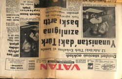 Vatan Gazetesi 31 Aralık 1964 - 12 Adadaki Türk Evkafına El Konuldu,Yunanistanda Türk Azınlığa Baskı Arttı GZ64712 - 2