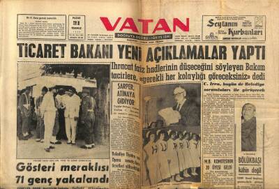 Vatan Gazetesi 31 Temmuz 1960 - General Hasan Arfa Nasıra Cevap Verdi GZ78916 - 1