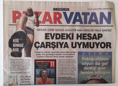 Vatan Gazetesi 31 Temmuz 2005 - Asena İle Röportaj , Binnaz Uslu Atletizmin Yeni Yükselen Devri GZ18155 - 1