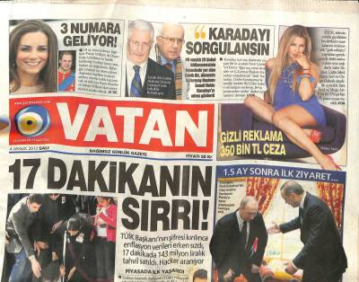 Vatan Gazetesi 4 Aralık 2012 - Mısır Devlet Başkanı Mursi Diktatöre Hayır GZ107506 - 1