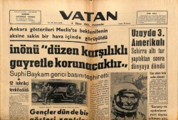 Vatan Gazetesi 4 Ekim 1962 - İnönü Düzen Karşılıklı Gayretle Korunacaktır Dedi GZ64768 - 1