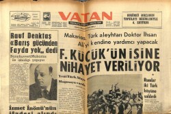 Vatan Gazetesi 4 Nisan 1964 - Rauf Denktaş,Barış Gücünden Fayda Yok GZ78808 - 1
