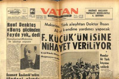 Vatan Gazetesi 4 Nisan 1964 - Rauf Denktaş,Barış Gücünden Fayda Yok GZ78808 - 1
