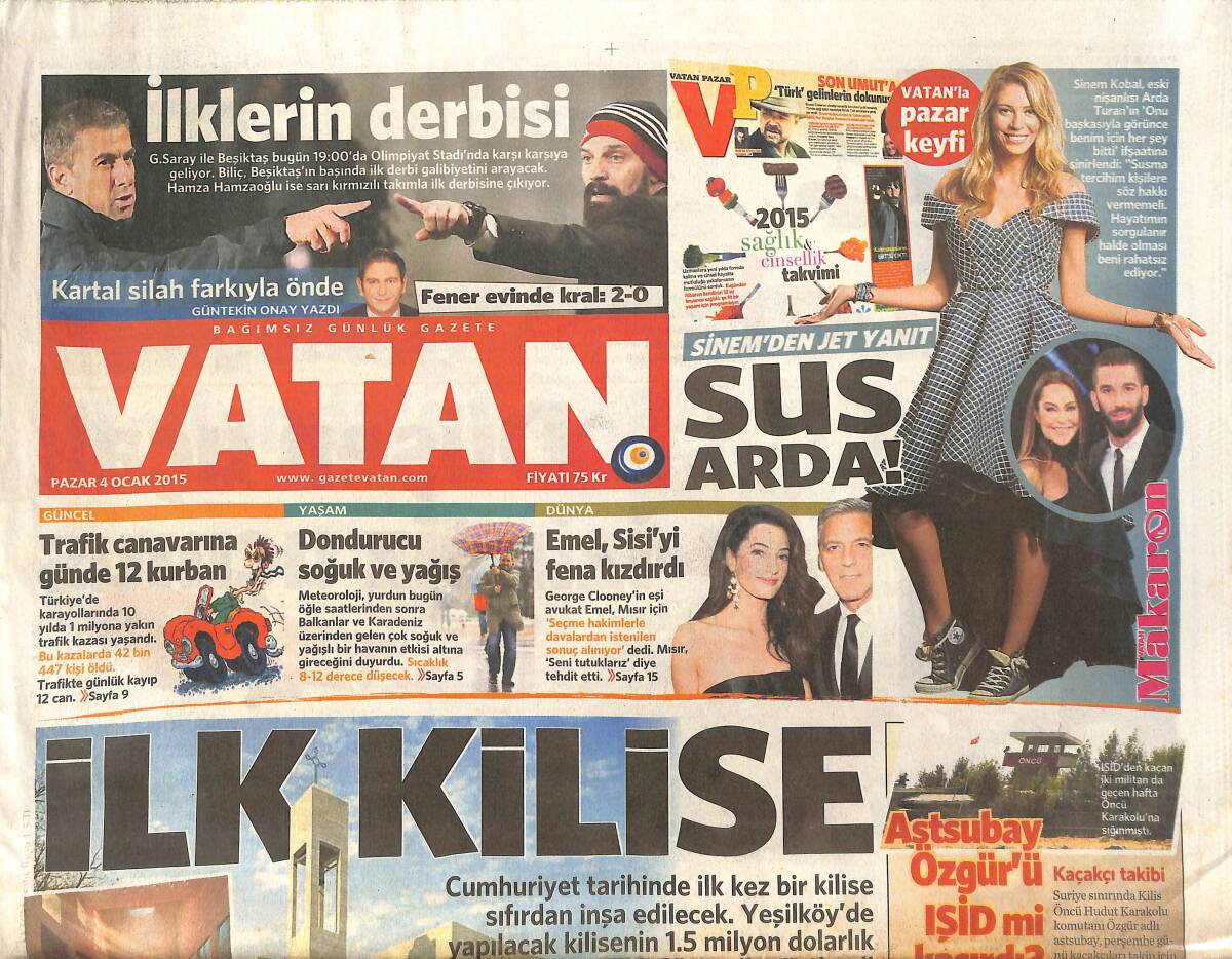 Vatan Gazetesi 4 Ocak 2015 - Bu Köyde Geline Sigorta Yaptırmak Zorunlu - Türk Babaya Hollanda'da İnfaz GZ136327 - 1