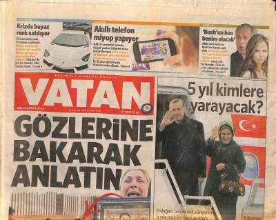 Vatan Gazetesi 4 Şubat 2014 - Akıllı Telefon Miyop Yapıyor - Benjamin Smith Bushun Kızı Benim Olacak GZ93688 - 1