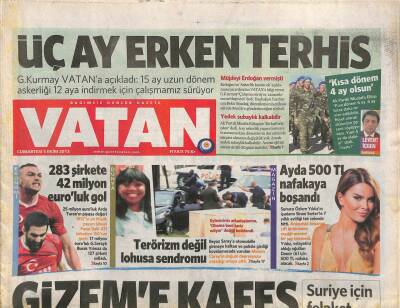 Vatan Gazetesi 5 Ekim 2013 - Rabiaya Karşı Yine Kurşun - Miley Cyrus,Rolling Stones Dergisinden Cevap Verdi GZ113112 - 1