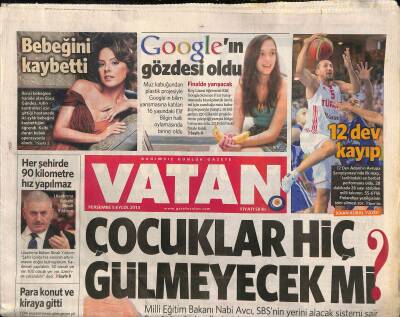 Vatan Gazetesi 5 Eylül 2013 - Ebru Gündeş , Bebeğini Kaybetti - Kerrynin Zor Anları GZ116580 - 1