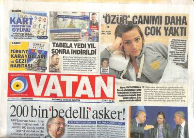 Vatan Gazetesi 5 Kasım 2011 - İsrail Gazze Filosuna Yine Baskın Yaptı - 80 Dakikada Bir ABD Askeri İntihar Ediyor GZ106767 - 1