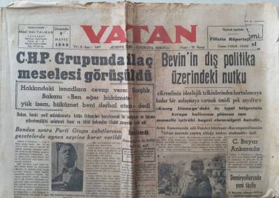 Vatan Gazetesi - 5 Mayıs 1948 - Kudüs Katliam Günü Arifesindedir GZ111308 - 1