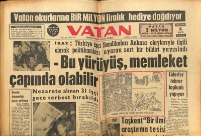 Vatan Gazetesi 5 Mayıs 1962 - NATO Türkiyeye Yılda 300 Milyon Dolar Verecek GZ78831 - 1
