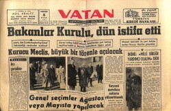 Vatan Gazetesi 5 Ocak 1961 - Bakanlar Kurulu İstifa Etti GZ64602 - 1