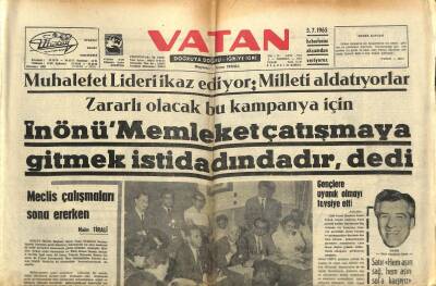 Vatan Gazetesi 5 Temmuz 1965 - Buca Cezaevinde Beş Saat Süren Arbede Oldu GZ102638 - 1