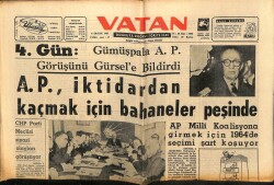 Vatan Gazetesi 6 Aralık 1963 - AP İktidardan Kaçmak İçin Bahaneler Peşinde GZ64902 - 1