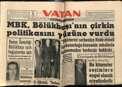 Vatan Gazetesi 6 Ekim 1961 - Mısırdaki Haklarımızı İsviçre Koruyacak GZ89206 - 1