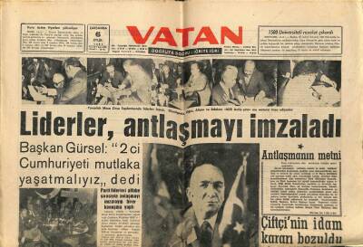 Vatan Gazetesi 6 Eylül 1961 - Ahmet Çiftçinin İdam Kararı Bozuldu GZ78733 - 1