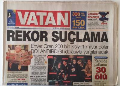 Vatan Gazetesi 6 Eylül 2002 - Anapta Yeni Sağ Sancısı GZ18154 - 1