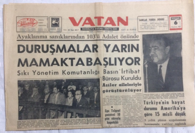 Vatan Gazetesi 6 Haziran 1963 - Duruşmalar Yarın Mamakta Başlıyor - GZ21269 - 1