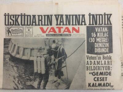 Vatan Gazetesi 6 Mart 1958 - Üsküdar Bugün Çıkarılıyor GZ52349 - 1