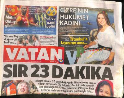 Vatan Gazetesi 6 Nisan 2014 - Obamadan 25 Mart Mesajı Hepimiz Yunanız GZ100039 - 2