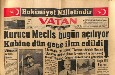 Vatan Gazetesi 6 Ocak 1961 - Kurucu Meclis Açılıyor,Kabine İlan Edildi GZ64601 - 2