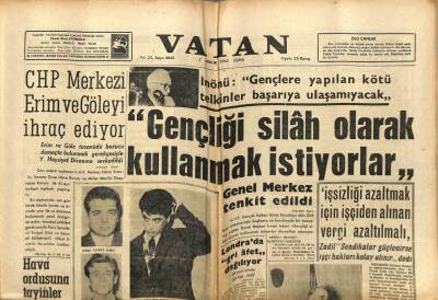 Vatan Gazetesi 7 Aralık 1962 - İnönü Gençliği Silah Olarak Kullanmak İstiyorlar GZ89183 - 1