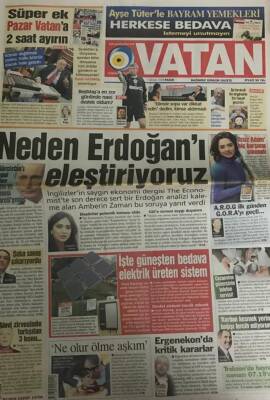 Vatan Gazetesi 7 Aralık 2008-Neden Erdoğanı Eleştiriyoruz GZ45404 - 1