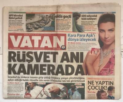 Vatan Gazetesi 7 Ekim 2014 - Sınıra Tank Duvarı GZ7571 - 1