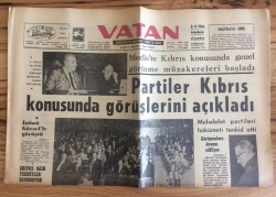 Vatan Gazetesi 7 Eylül 1964 - Partiler Kıbrıs Konusunda Görüşlerini Açıkladı GZ72726 - 2