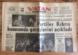 Vatan Gazetesi 7 Eylül 1964 - Partiler Kıbrıs Konusunda Görüşlerini Açıkladı GZ72726 - 1