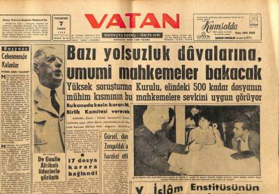 Vatan Gazetesi 7 Kasım 1960 - Yüksek İslam Enstitisünün Kapanması İsteniyor GZ78687 - 1