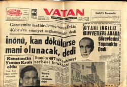 Vatan Gazetesi 7 Mart 1964 - Rumlar 49 Türk Rehineyi Serbest Bıraktılar GZ78799 - 1