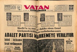 Vatan Gazetesi 7 Nisan 1963 - Adalet Partisi Mahkemeye Veriliyor GZ64816 - 1